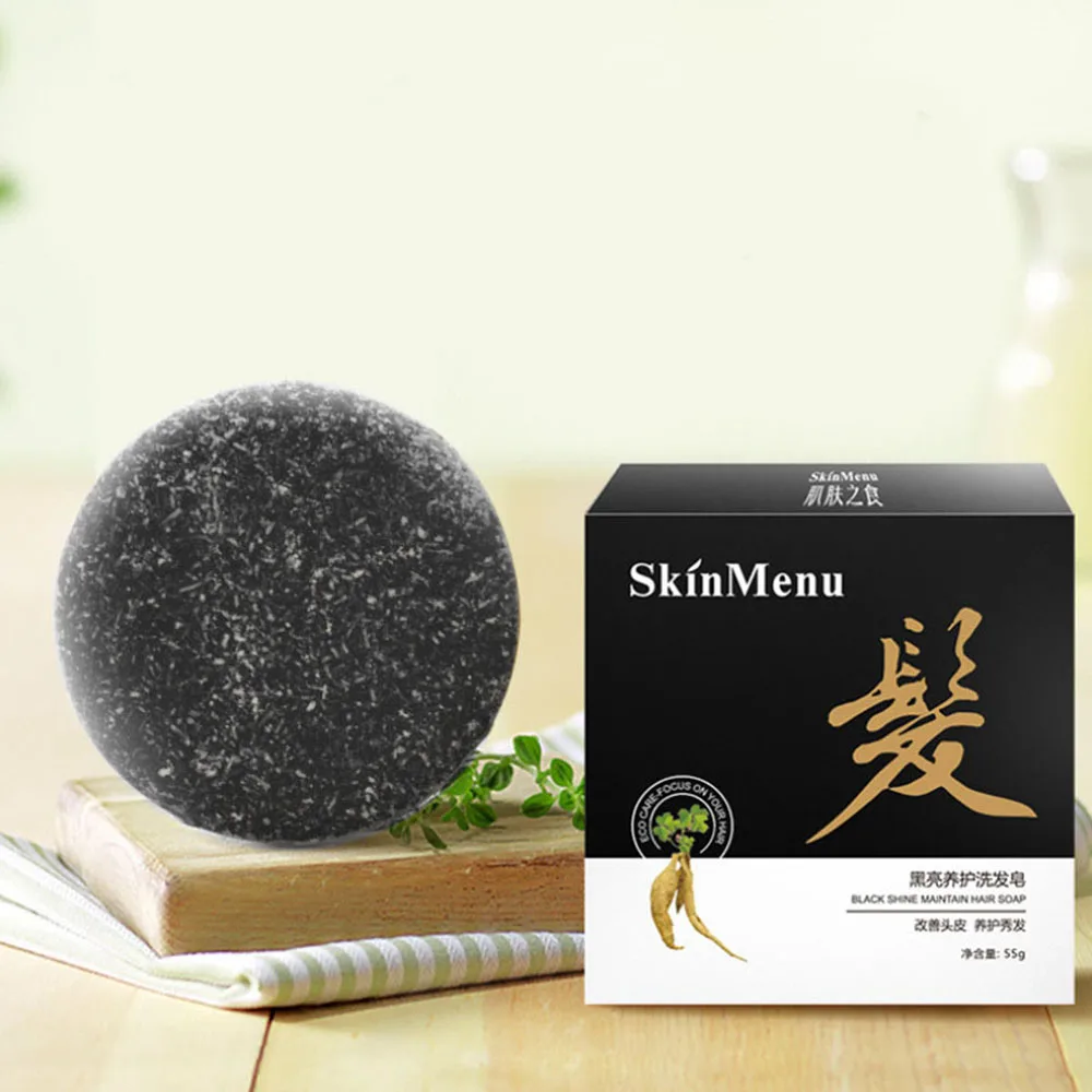 

Natural Polygonum Essence Soap Darkening Shampoo Nourishing Bar Soap Organic Nutrition Regrowth White To Black Solid Shampoo