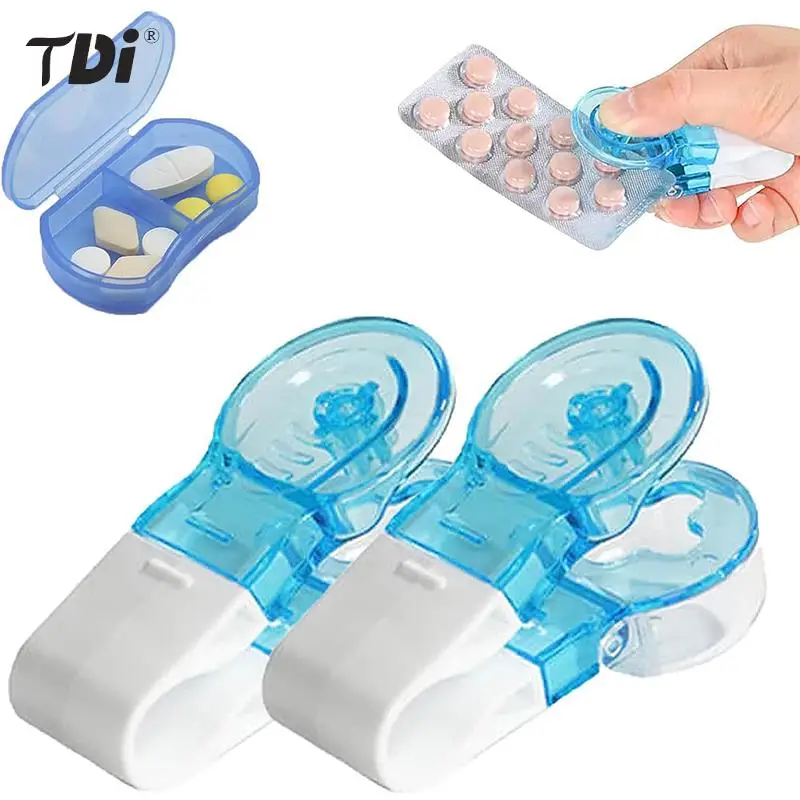 

Portable Pill Taker Tablets Blister Pack Opener Pill Dispenser Storage Box Pill Case No Contact Easy To Take Out From Package