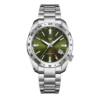 WM Watch Welly Merck Automatic Mechanical Watches Anti-reflective Coated 100M Water Resistant NH34 Sapphire GMT Watch WM193 1