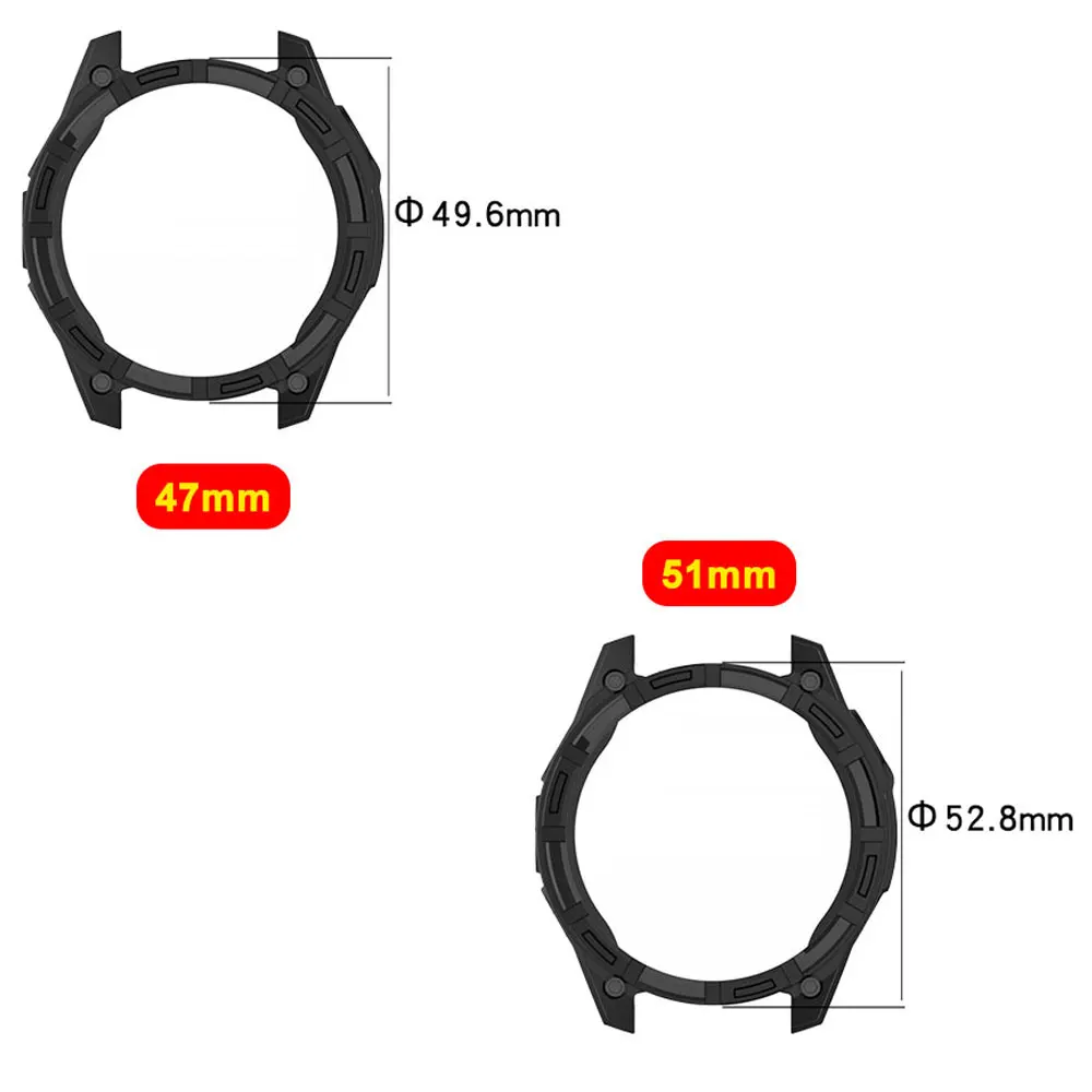 Premium Shockproof TPU Protective Case for Smartwatch - Anti-Scratch Shell for 47mm/51mm Watches