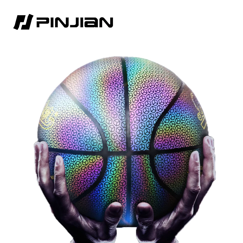 

Pinjian крутой светоотражающий баскетбольный водостойкий мягкий кожаный Обесцвечивающий баскетбольный подарок для детей
