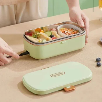 220V 36W 900ml Electric Lunch Box Water Free Heating Box Stainless Steel Food Warmer Portable Thermal Boxes For Office School 1