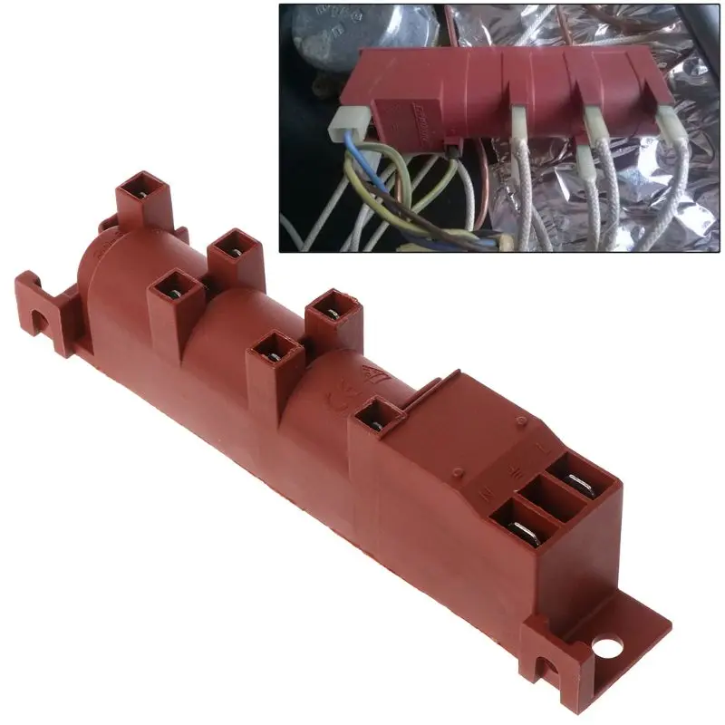 220-240V AC Pulse Ignitor Cooker With Six Terminal Connections Ignition Device Gas Stove AC Pulse Igniter Safe Ignition Kitchen gas stove igniter