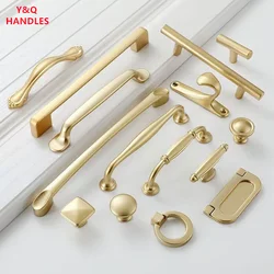 Handles Drawer Cabinet Furniture Kitchen Handles for Cabinet Knob Door Drawer Furniture Kitchen Knob Golden Simplicity Hardware