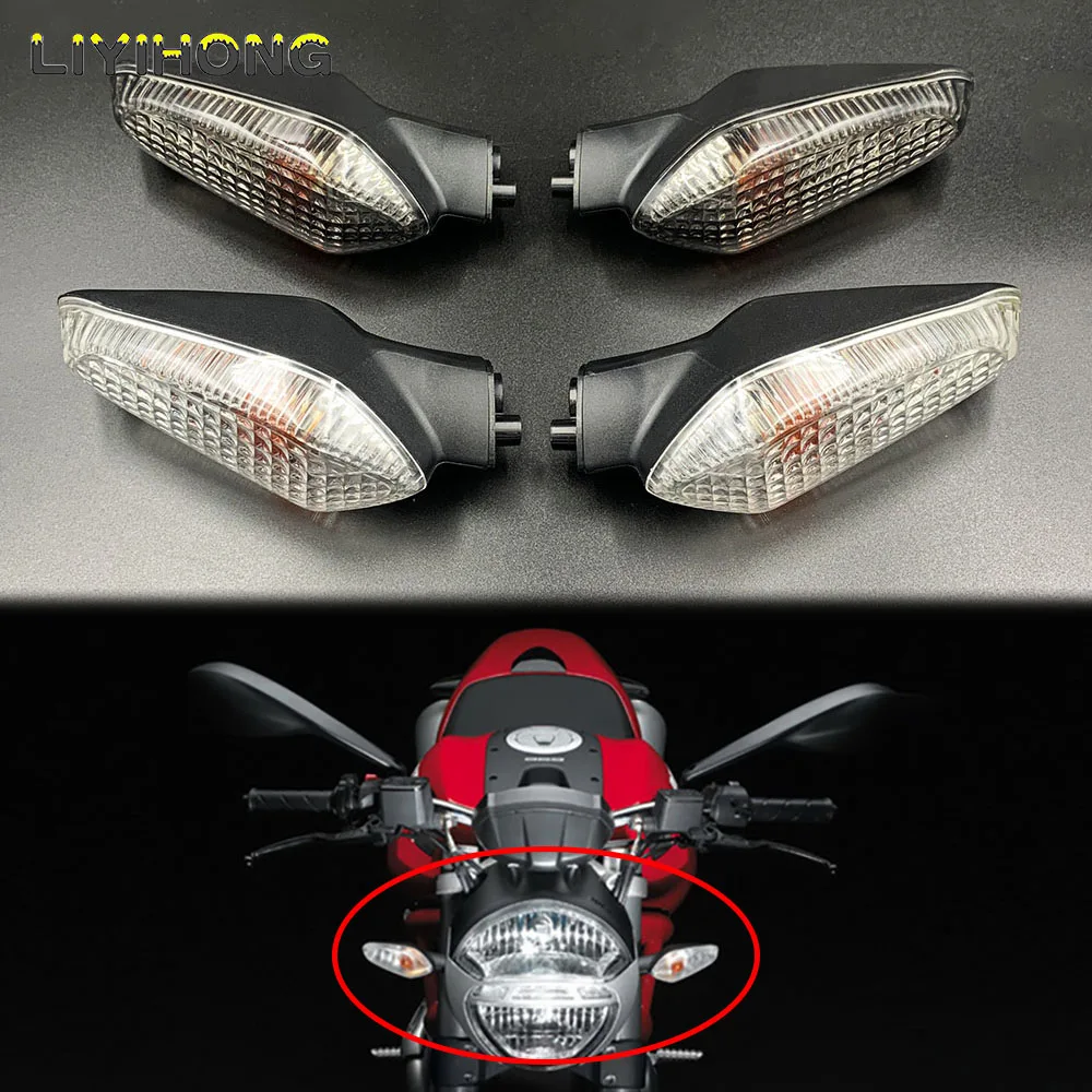 LED Turn Signal Indicator Light For DUCATI Monster 659 696 796 797 821 1100/S/EVO 1200 Streetfighter 848 Motorcycle Flasher Lamp