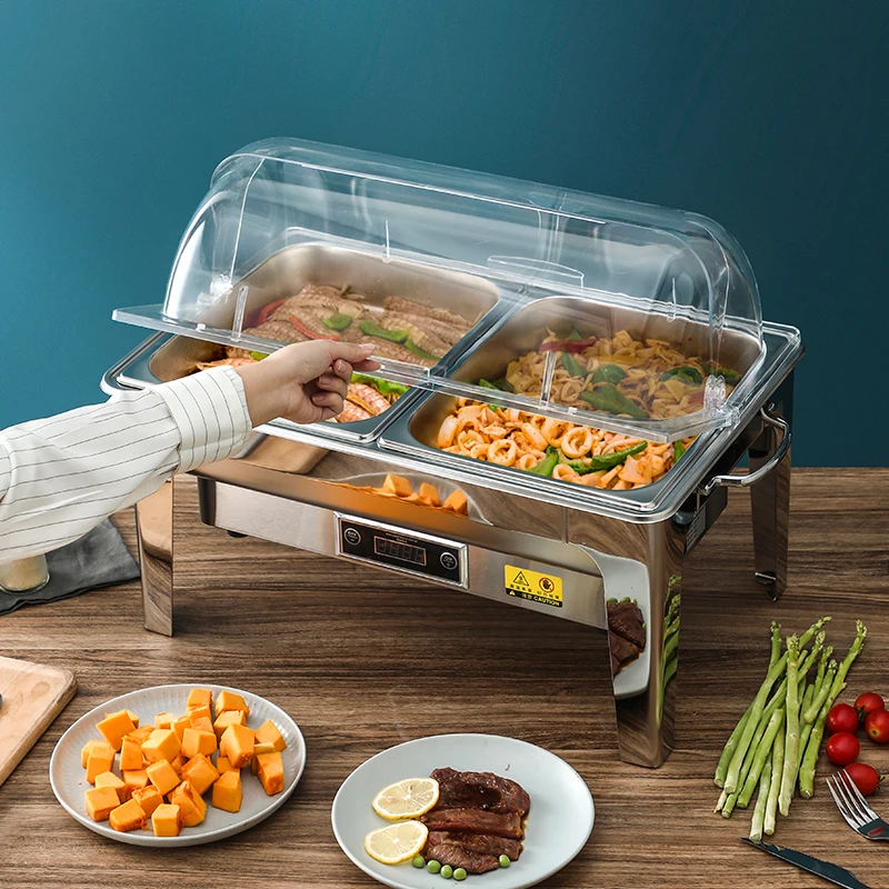 Electric Chafing Dish Buffet Set 9 Quart Food Warmer Buffet Servers and  Warmers with Covers Warmer for Parties Stainless Steel - AliExpress