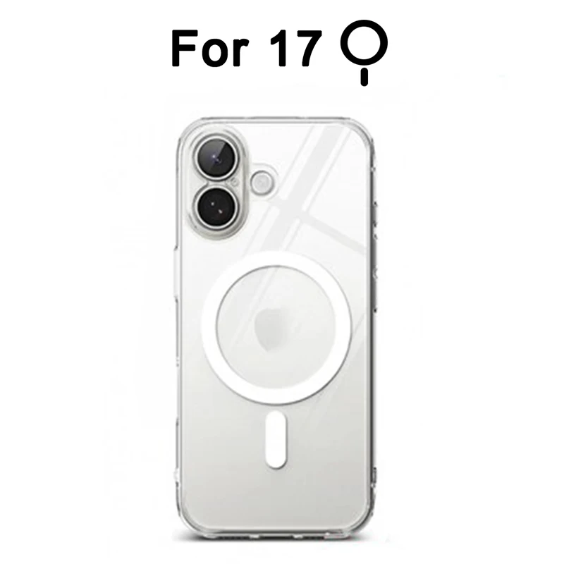 Luxury Wireless Magnetic Clear Acrylic Case with Full Back and Camera Lens Protection