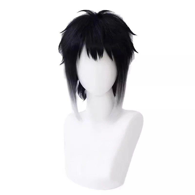 

Anime Bungo Stray Dogs Ryunosuke Akutagawa Cosplay Wig Black Mixed White Hair Heat Resistant Synthetic Halloween Party Props