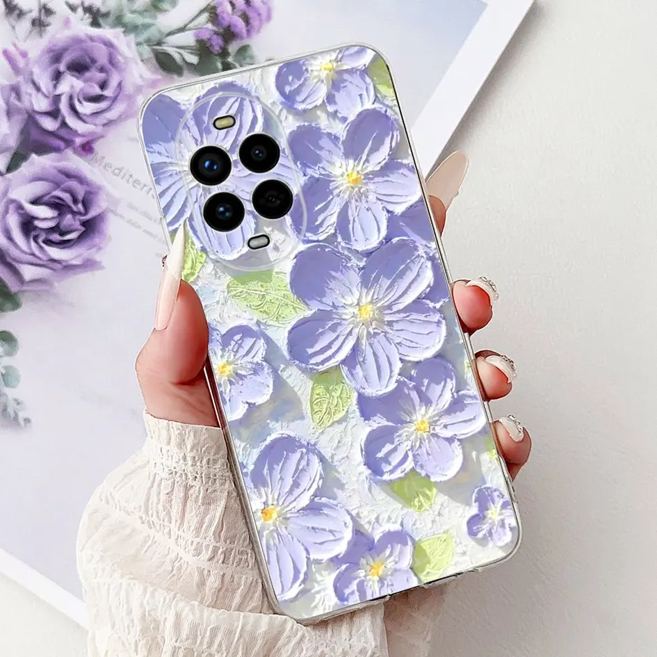 Floral Butterfly Soft Silicone Phone Case - Clear Protective Cover