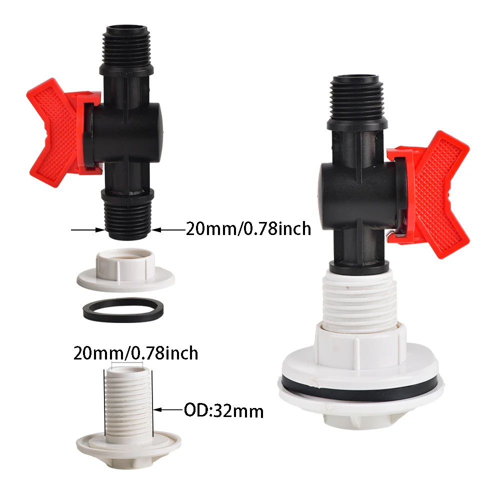 Connettori Femmina Per Serbatoio Acqua Da 1/2 Pollice (12,7 Mm) – Raccordo A Paratia In PVC Per Botti Di Pioggia, Vasche, Acquari, Piscine, Confezione Da 2 Con Guarnizioni