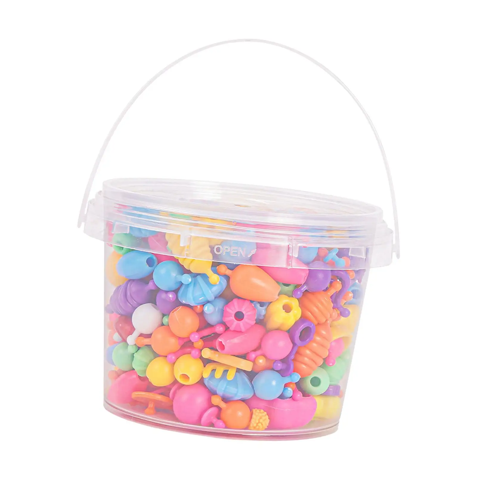 Beads Kids DIY Jewelry Making Kit Arts Jewelry Set Crafts Supplies Toys Snap Bead for Necklace Earrings Children Girls Gift