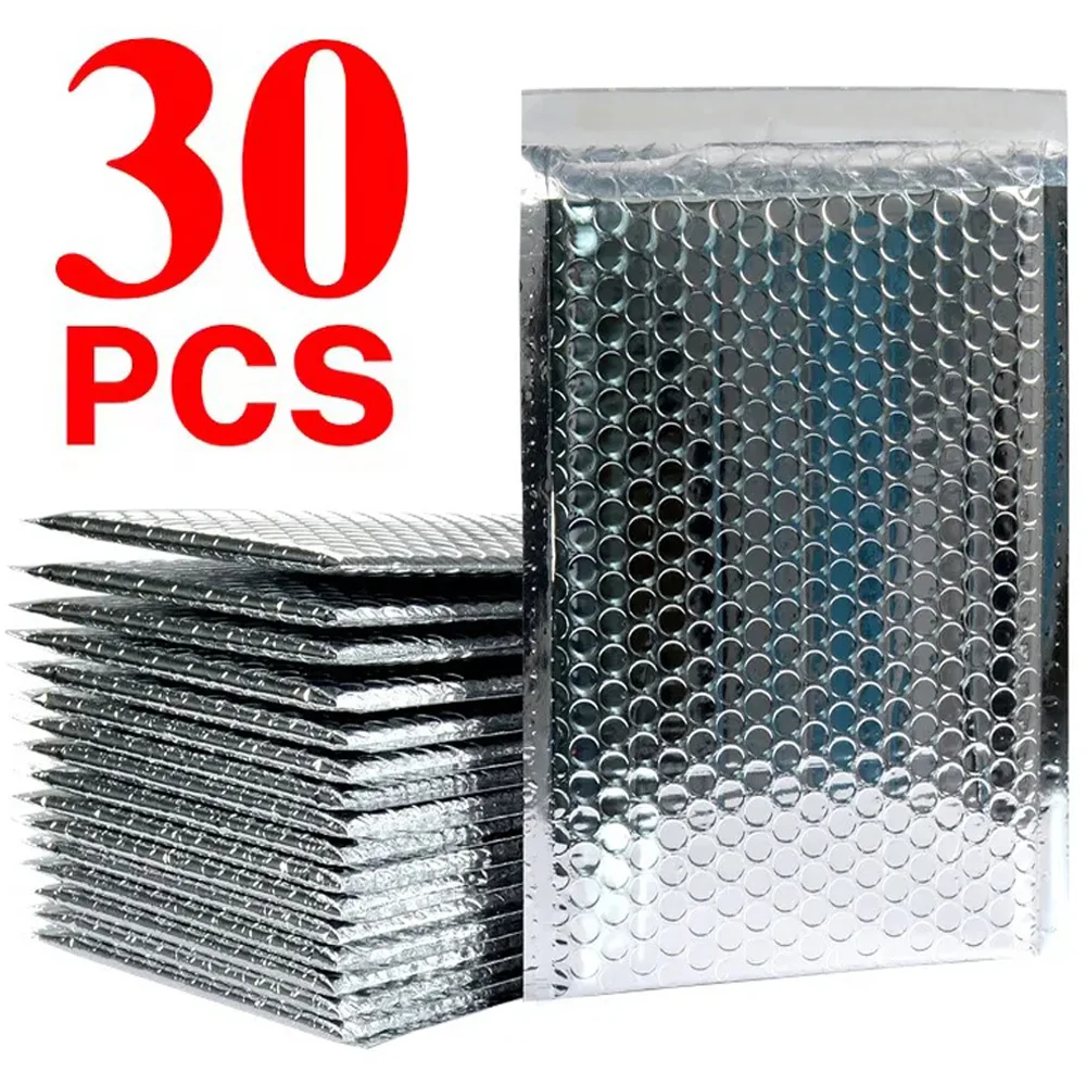 Silvery Bubble Metallic Shipping Envelopes - Small Business Packaging Supplies