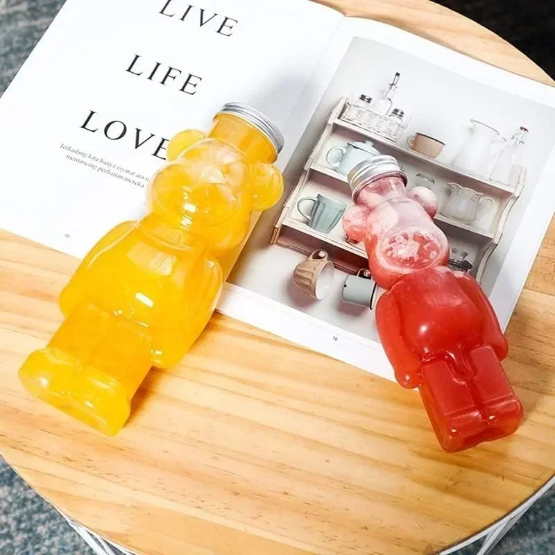 Transparent 500ML Bear Shaped PET Bottle
