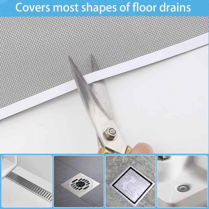 Rectangle/Square Shower Drain Hair Catcher Self-Adhesive Floor Drain Stickers Disposable Mesh Sink Strainer Filter for Bathroom sink filter sink strainer floor drain sticker shower drain catcher floor drain filter hair drain catcher hair drain filter floor drain hair catcher drain hair catcher floor drain hair filter