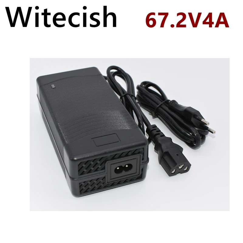 

16S 60V 4A Lithium ion Charger 60 Volt Ebike Electric Bike Bicycle Scooter Battery Chargers GX16 XLR XT60 IEC Connector With Fan