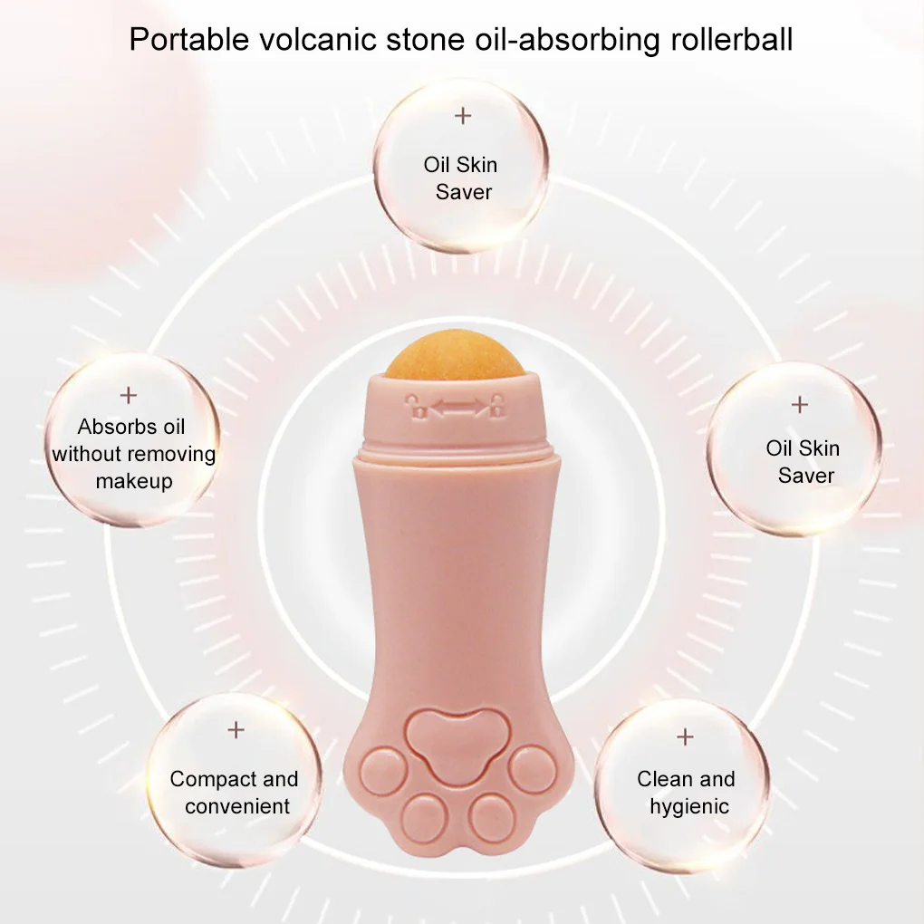 Katzenkralle Gesichtsöl-Absorptionsrolle Vulkangestein Gesichtsöl-Kontrollrolle T-Zone Ölentfernungsball Hautpflege Make-up Hautpflege_voghion.com