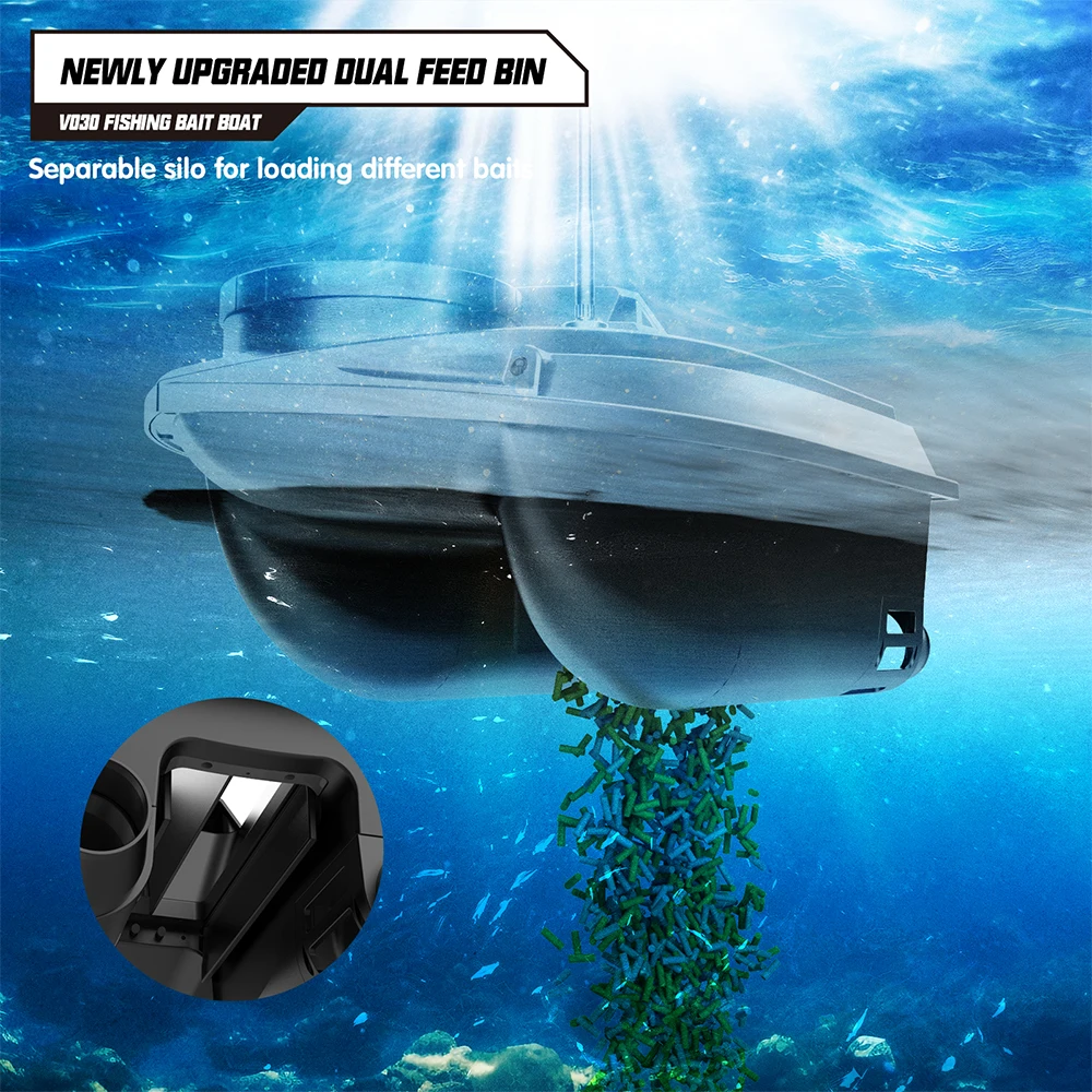 Bateau télécommandé GPS LOKEEVAN V030 écran HD pour pêche au leurre et traîne