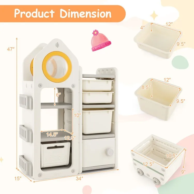 Multipurpose Kids Toy Chest & Bookshelf 2
