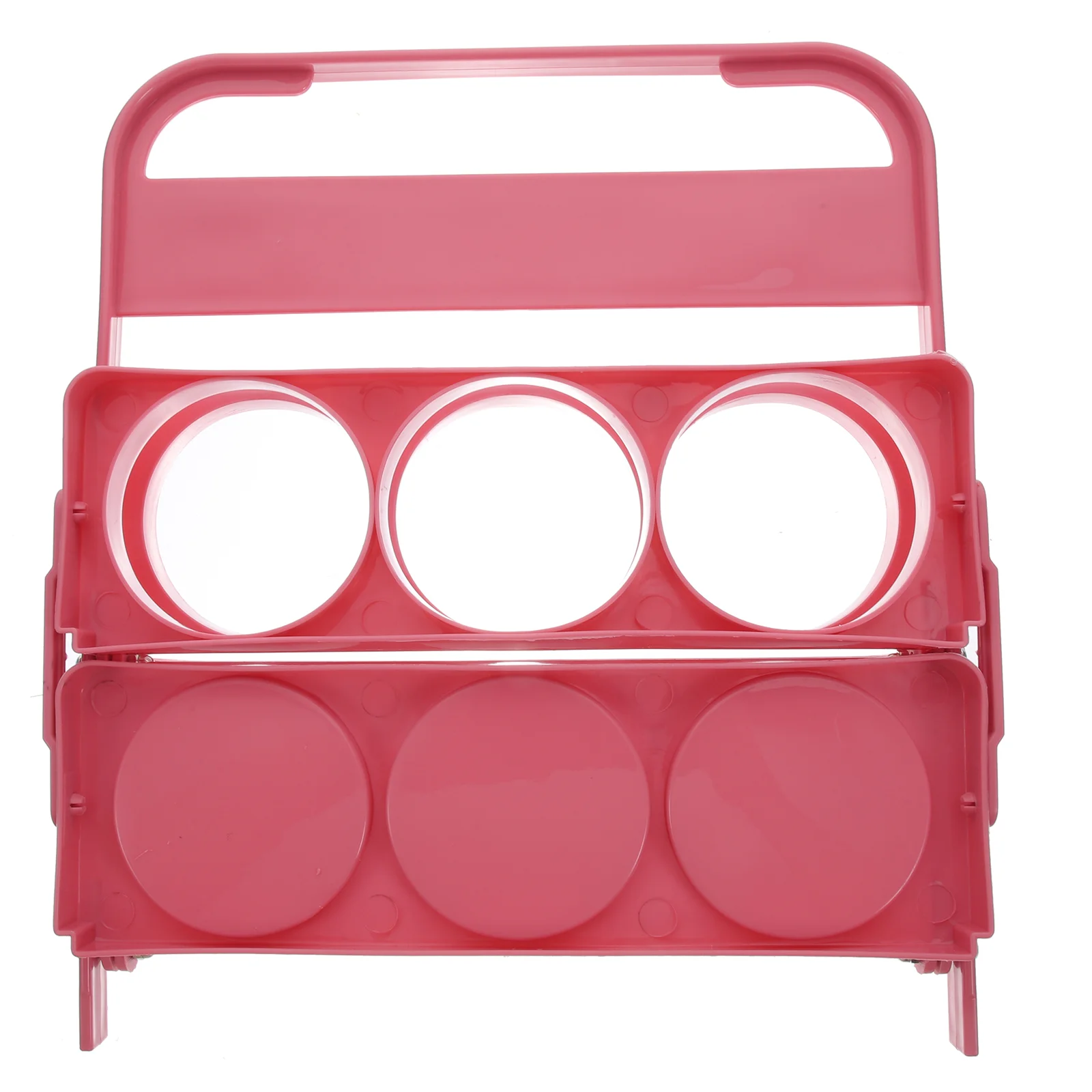 

Foldable Plastic Beverage Carrier 6-Holes Reusable Beer Bottle Carrier Handle Cup Holder