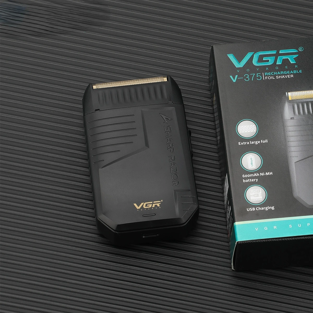 VGR Razor Rechargeable Razor Professional Beard Trimmer Electric Trimmer Reciprocating Finishing Shaver for Man V-375