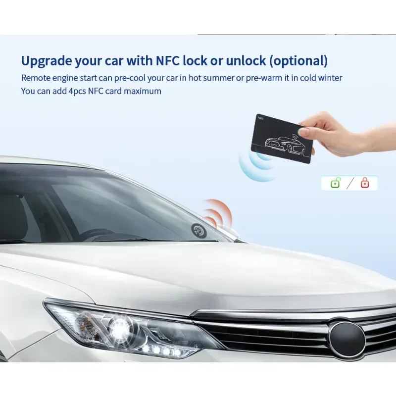 공장가 유니버설 EC002-NFC DC 12V 도난 방지 경보기 (PKE 푸시 스..