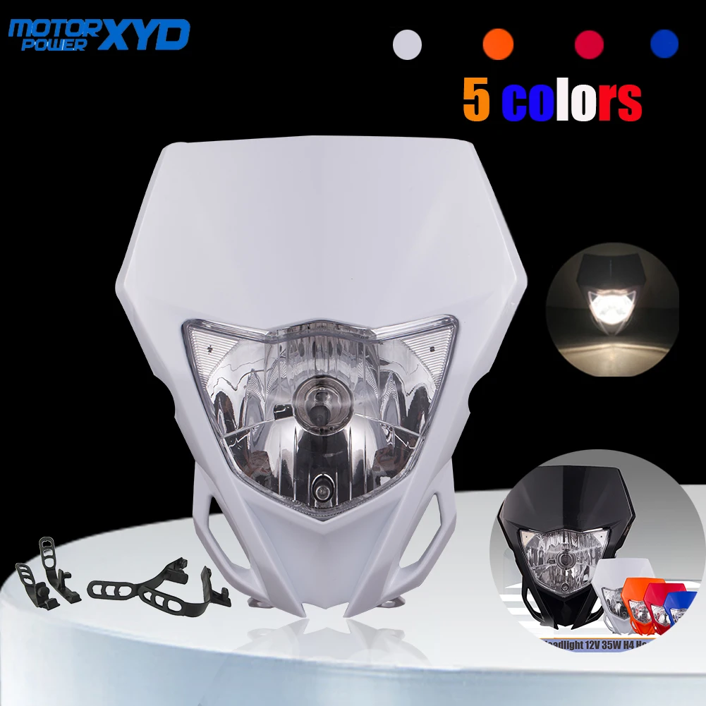 

Universal Motorcycle 35W Headlight Fairing For Yamaha WR250F WR450F Kawasaki KLX KX Motocross Head Light Headlamp Dirt Bike