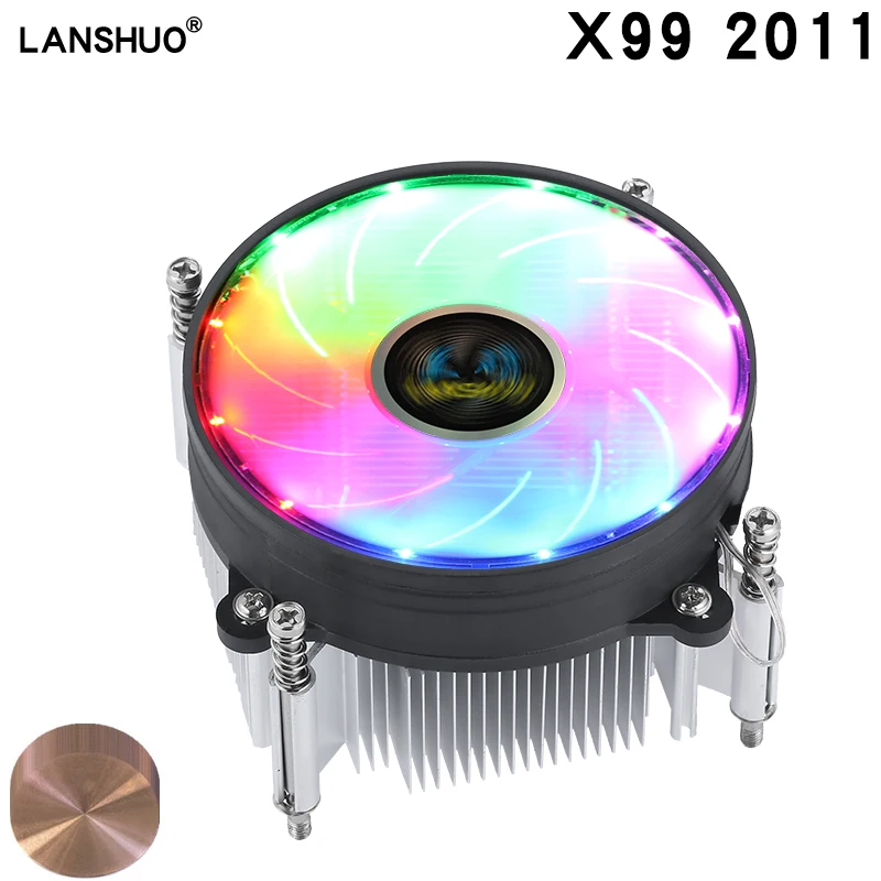Pwm Silent Cpu Cooling Fan Copper Core 90 mm Pinos Dissipador de Calor Adequado para Intel Lga X79 X99 X299 2066 2011 pc Motherboard