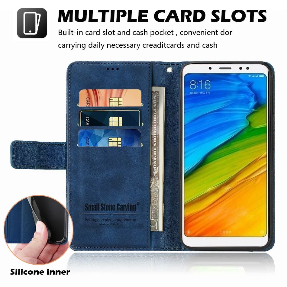 Luxury Leather Wallet Flip Phone Case with Card Holder