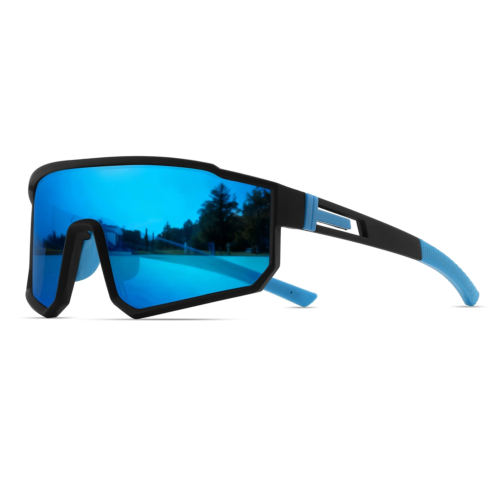 Übergroße Sport-Sonnenbrille – einteiliges UV400-Glas, Unisex für Radfahren, Wandern, Reisen und Outdoor – Detail 10