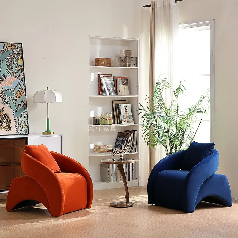

Minimalist designer with irregular single sofa, living room, bedroom, balcony, leisure chair, internet celebrity