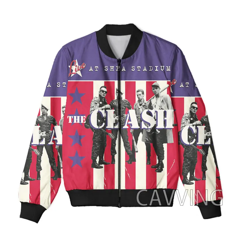 CAVVING 3D Printed  The Clash Zipper Bomber Jackets Men Overcoat Mens Coat Zip Up Jackets for Women/Men 5