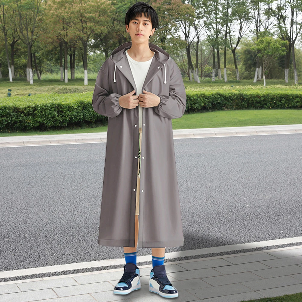 3-10PCS Disposable Adult Raincoat Drawstring Waterproof Rain Coat Portable Long Hooded Rain Coats for Outdoor Travel Emergency