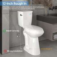 Simple Project 21 Inch High Toilet Elongated With Comfort Chair Seat, 1.28 Gpf Powerful Single Flush Extra Tall Toilet 2
