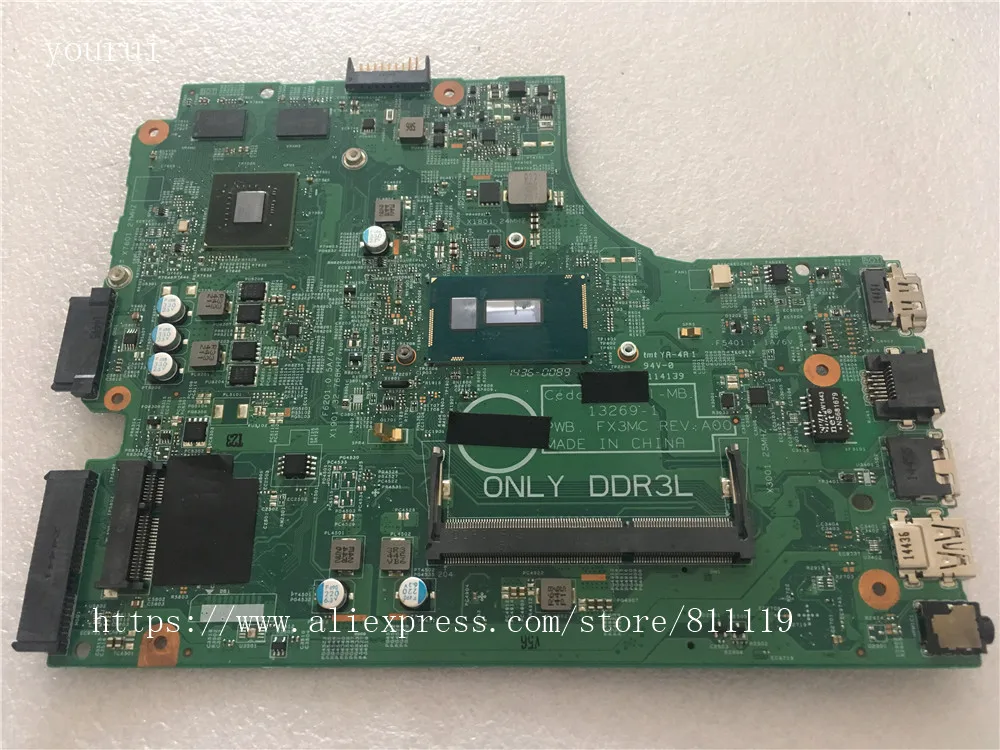 

Для Dell inspiron 3437 5437 Series, материнская плата для ноутбука, CN-0YFVC4 0YFVC4 YFVC4 12314-1 DDR3 с процессором i5-4210u
