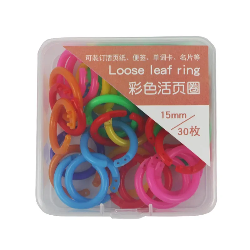 Plastic Binding Rings 15/20/28/40mm Plastic Ring Binder for DIY Albums Circle Loose-leaf Book