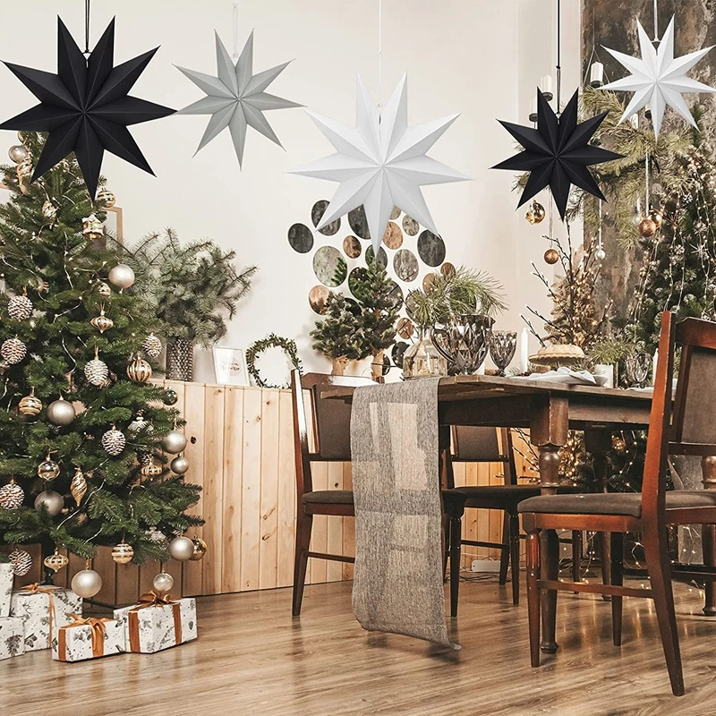 30cm Hanging Paper Stars Paper Flower Crafts for Wedding Kids Birthday Party DIY Decorations Christmas Home Decor Baby Shower