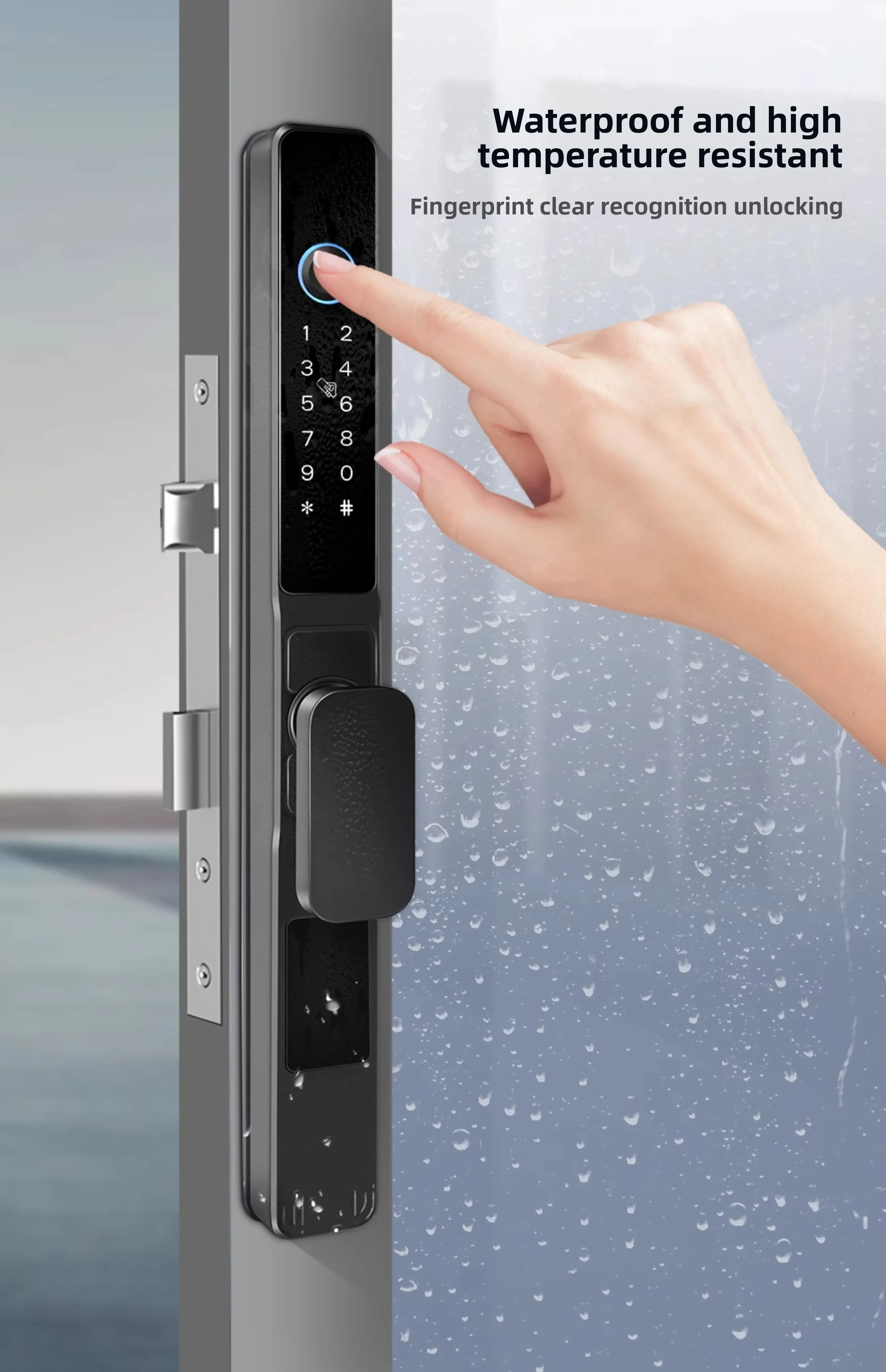 Broken Bridge Aluminum Outdoor Waterproof Intelligent Door Lock Fingerprint Lock