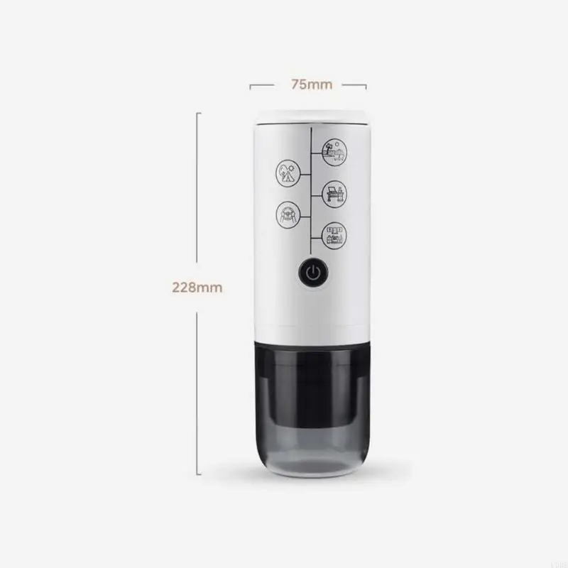 Rechargeable Coffee Maker Travel Friendly Espresso Coffee Machine Plastic Texture Suitable for Multifuntional Brewing