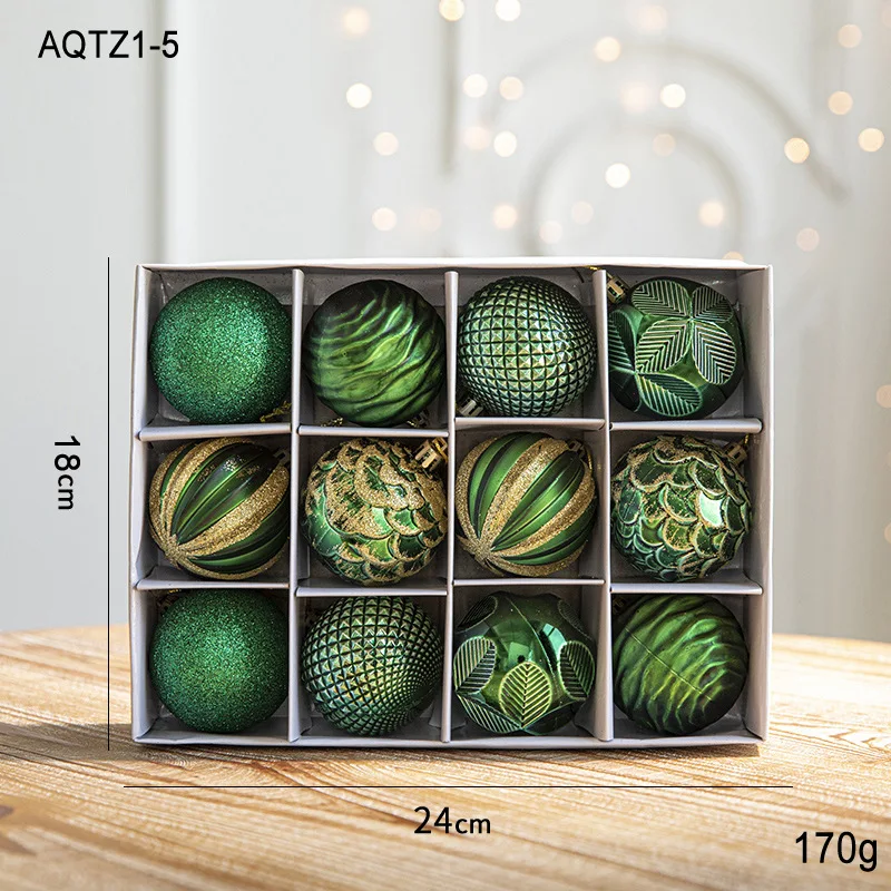 thumbnail image 1 of Paquete de bolas navideñas de 6 cm, decoración para árbol de Navidad, colgante, bola navideña, bola decorativa pintada, 1 of 5