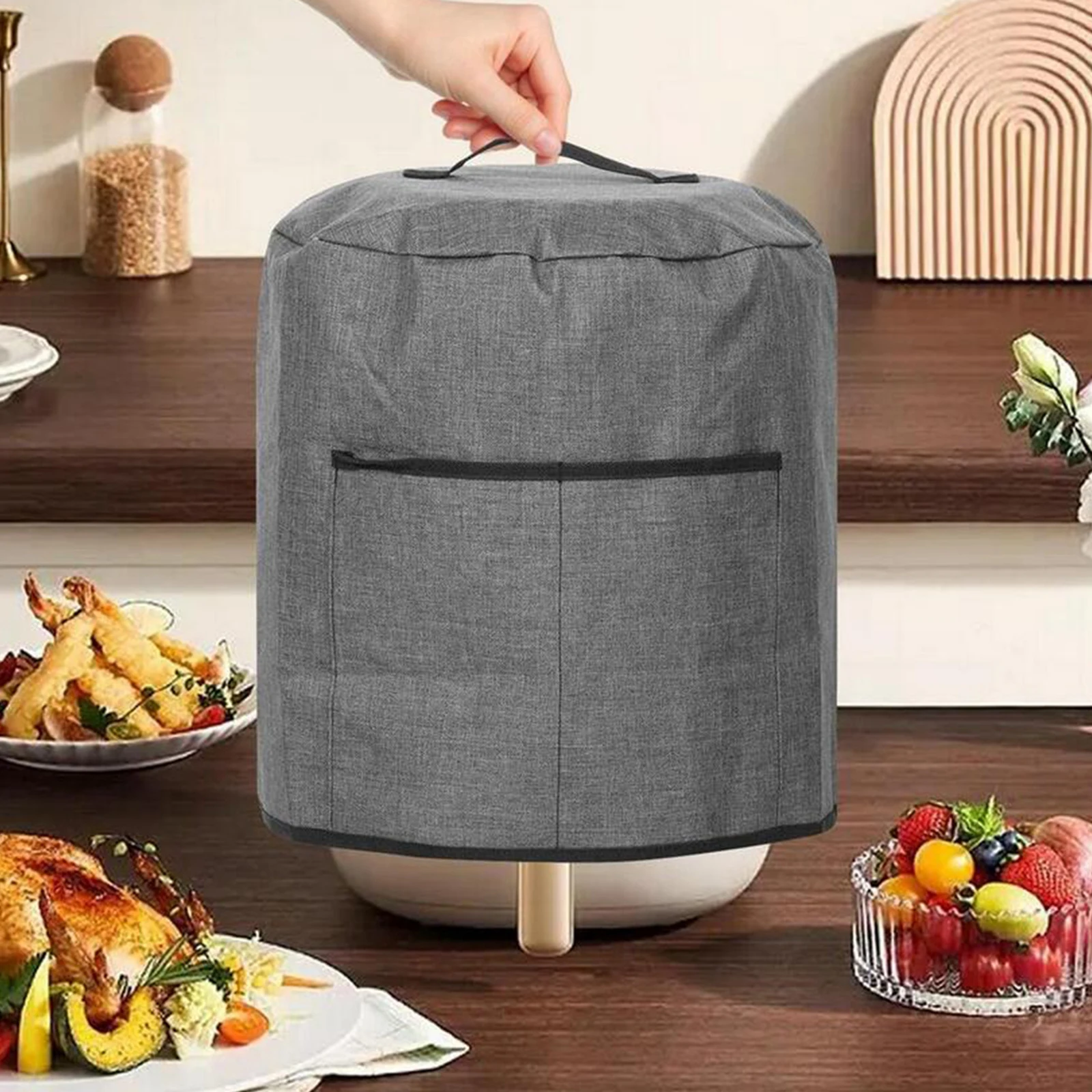 Air Fryer Dust Cover Easy Cleaning Oxford Cloth Thick Reusable Protective Cover Portable for Cooking Cookware Oven Pot Air Fryer air fryer hood kitchen dust cover