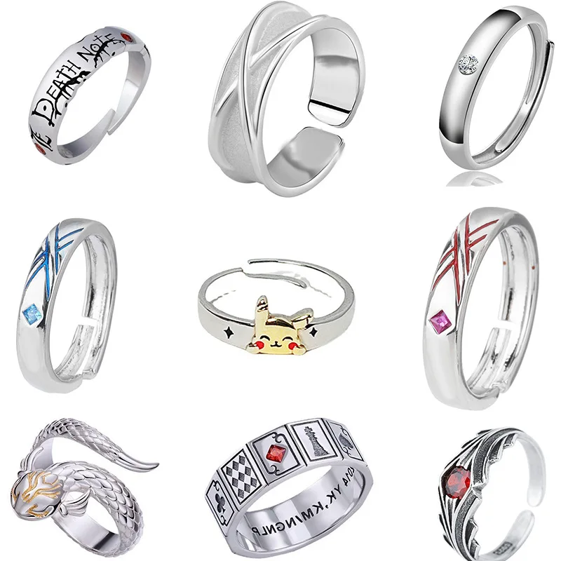 

Anime Rings Death Note Jujutsu Kaisen Ring Ryomen Sukuna Itadori Yuji Ring Cosplay Adjustable Ring Unisex Couple Lover Jewelry
