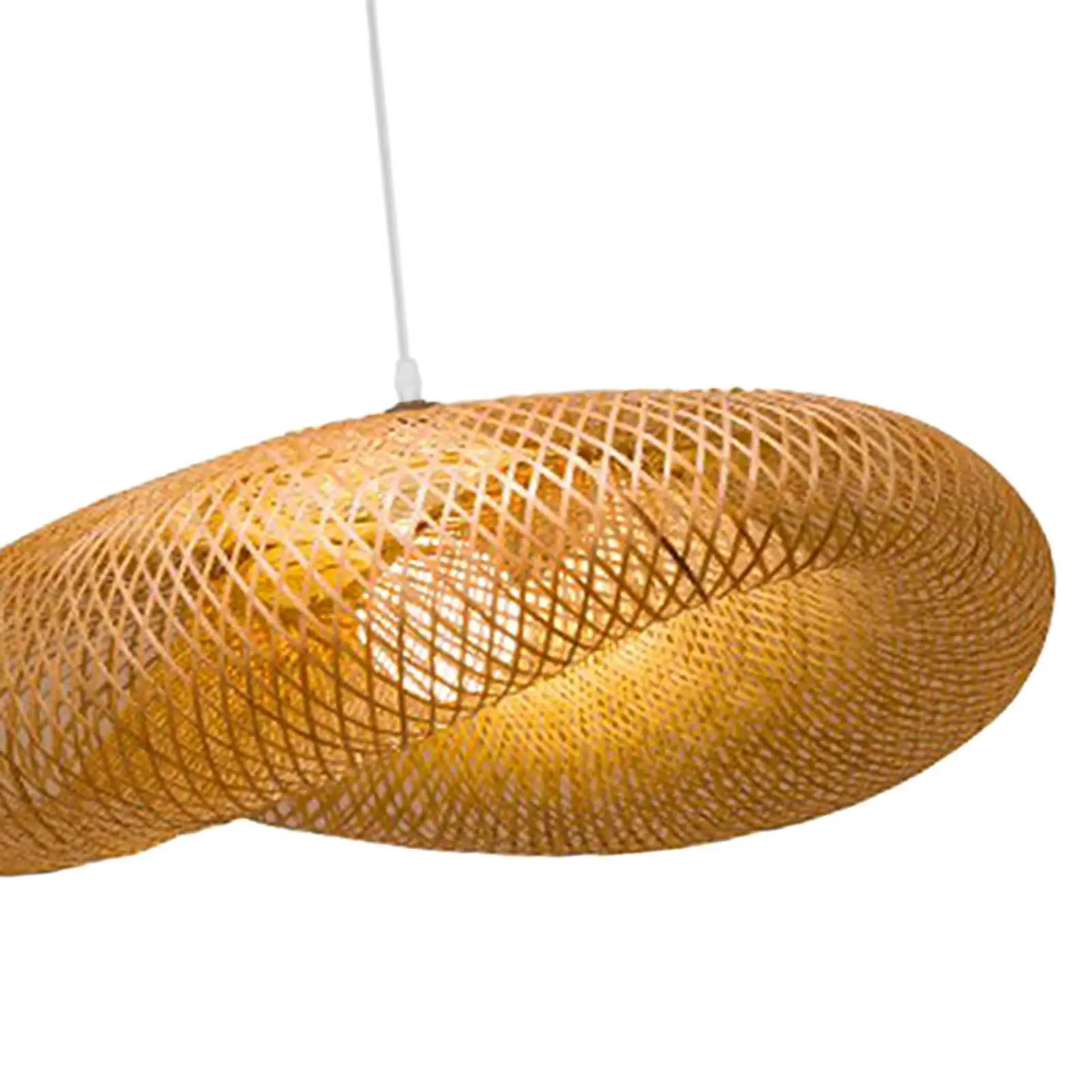

Bamboo Weaving LED Pendant Light, Hanging Chandelier Kitchen Vintage Ceiling Lamps for Bar Restaurant Bedroom Decor Accs