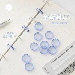 KW-triO 12pcs/box Notebook Loose-leaf Discs Mushroom Hole Binding Ring Binder Disc DIY 360 Degree Folding School Office Supplies