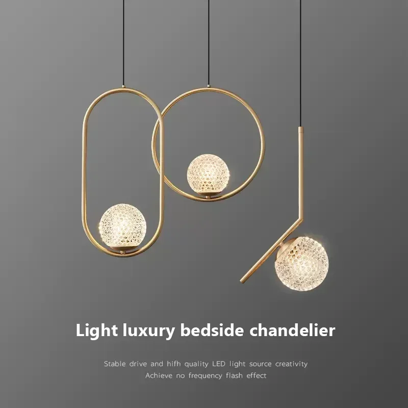 

Modern Glass Pendant Lights Luxury Chandelier for Living Dining Room Bedroom Bedside Hanging Lamp Home Decor Lighting Fixtures