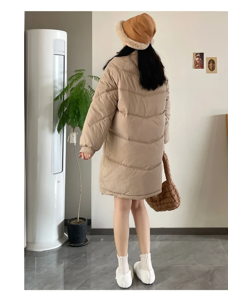 Winter Maternity Coats Fashion Long Sleeve Turtleneck Thick Warm Pregnant Woman Cotton Outerwear Plus Size Pregnancy Long Jacket