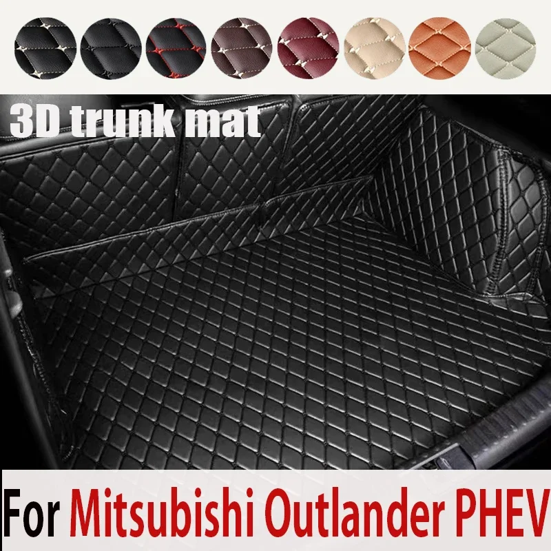 Tappetini Per Bagagliaio Posteriore Dell'Auto Per Mitsubishi Outlander Phev Gn 2022 2023 2024 5 Posti In Pelle Per Bagagliaio Di Un'Auto Pad Per Acces