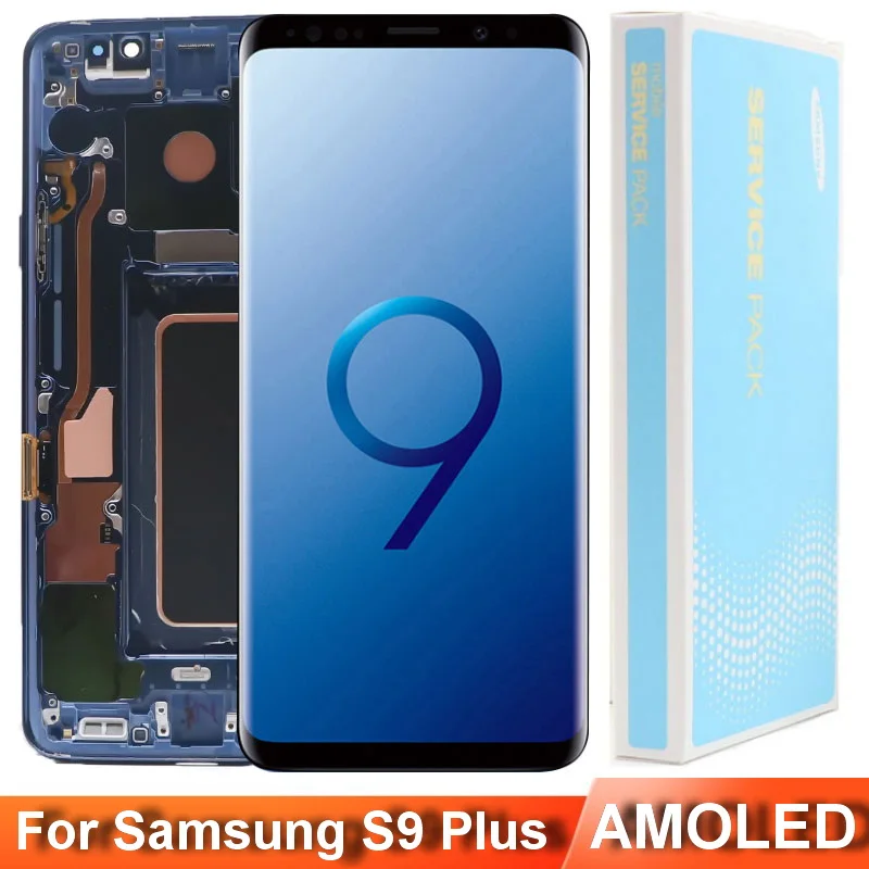 

Original Super AMOLED S9+ Screen For Samsung Galaxy S9 PLUS G965 G965A G965U G965F G965W LCD Display Touch Digitizer Replacement