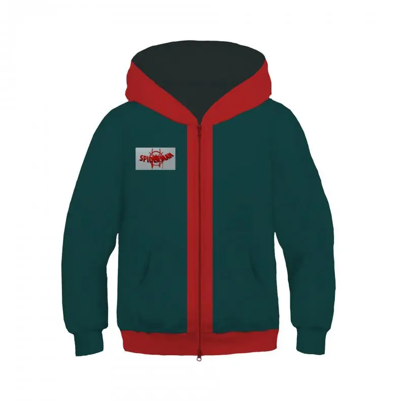 Kids Superhero Cosplay Costume Kids Cosplay Costume Spiderman Gwen Miles Morales Hoodie Jackets