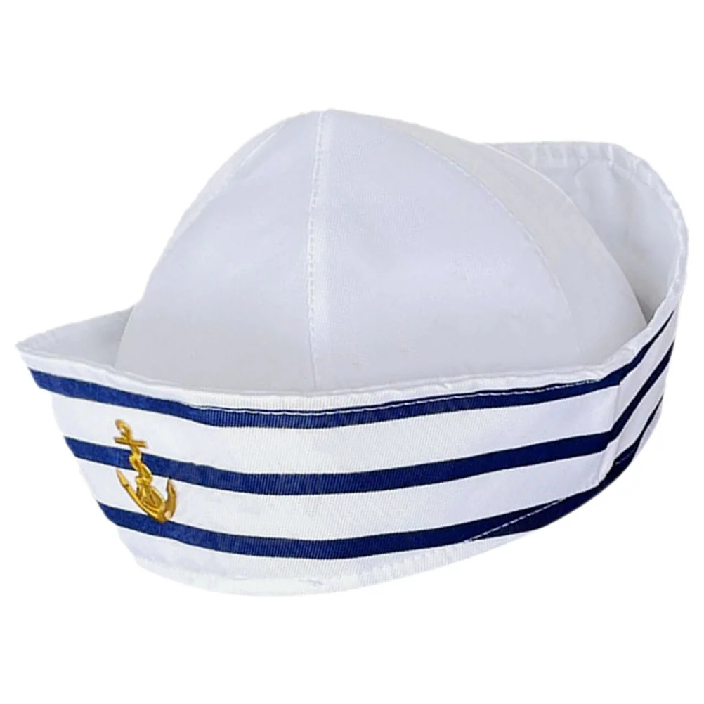 

Stage Performance Captain Hat Sailor Costume Party Captain Boating Stage Performance Stripe Decoration Captains Men