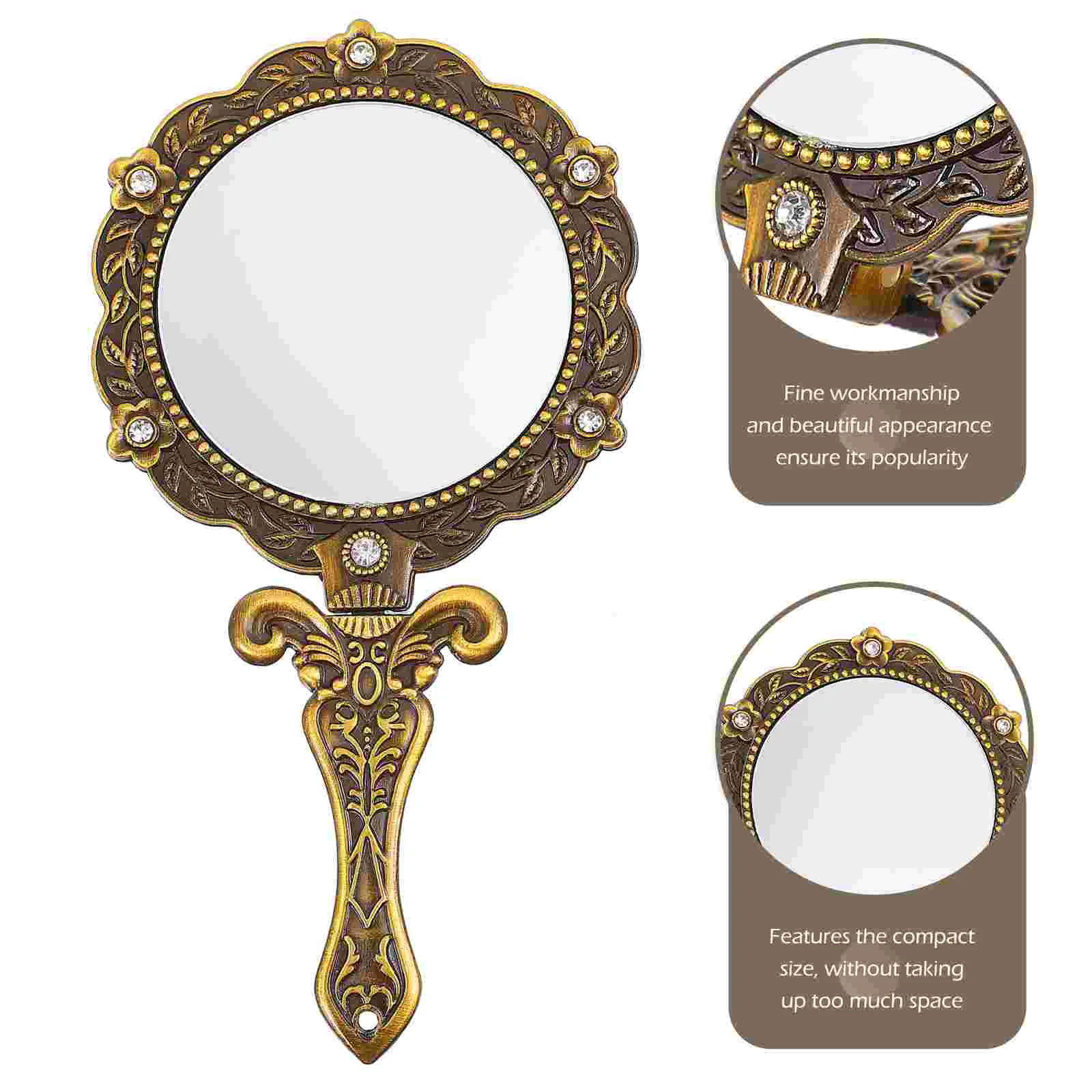 Miroir De Table Avec Lumiu00e8re-Miroir De Maquillage Ru00e9tro Europu00e9en